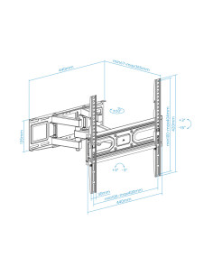 TooQ Soporte de pared para pantallas 32”- 70” 2