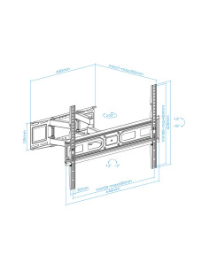 TooQ Soporte de pared para pantallas 37”- 80” 2