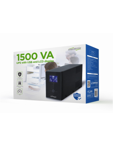 Gembird EG-UPS-034 sistema de alimentación ininterrumpida (UPS) Línea interactiva 1,5 kVA 900 W 3 salidas AC