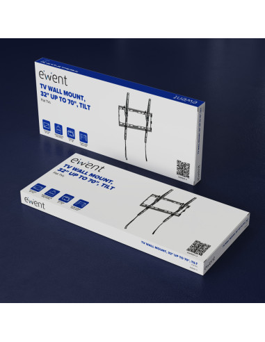 Ewent EW1507 soporte para TV 177,8 cm (70") Negro