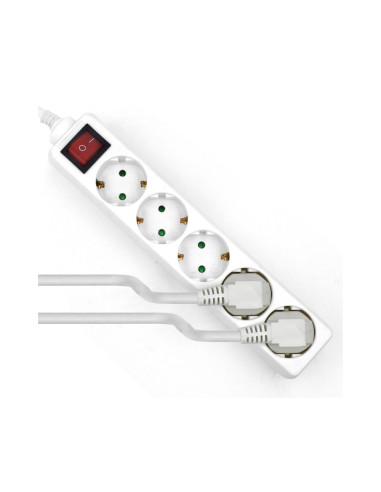 Ewent EW3916 base múltiple 1,5 m 5 salidas AC Interior Blanco