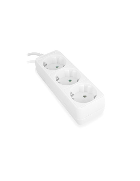 Ewent EW3958 base múltiple 1,5 m 3 salidas AC Interior Blanco