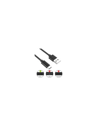 Ewent EC1033 cable USB USB 2.0 1 m USB A USB C Negro