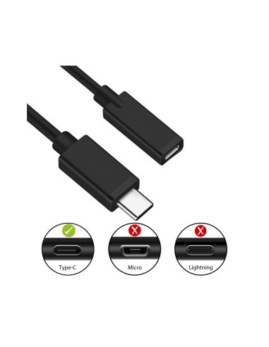 Ewent EC1037 cable USB USB 2.0 1,8 m USB C Negro