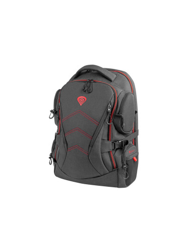 GENESIS Pallad 550 43,9 cm (17.3") Mochila Negro, Rojo