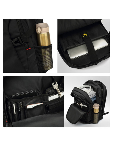 Ewent EW2526 maletines para portátil 39,6 cm (15.6") Mochila Negro