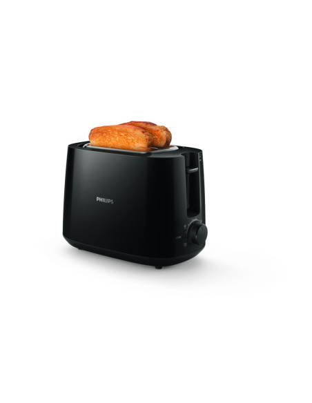 Philips Daily Collection HD2581/90 Tostadora: 2 rebanadas, ranura ancha, negro