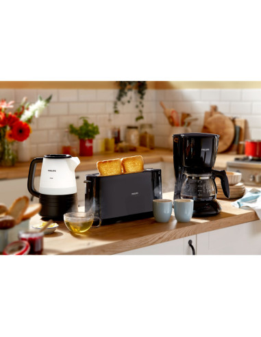 Philips Daily Collection HD2590/90 Tostadora - ranura larga, negro