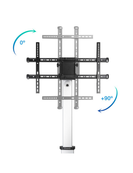TooQ Hera Soporte de Suelo de Aluminio con Ruedas para Pantalla 37"-86"