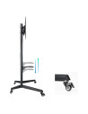 TooQ RAMSÉS Soporte de Suelo con Ruedas para Pantallas 37"- 70", Negro