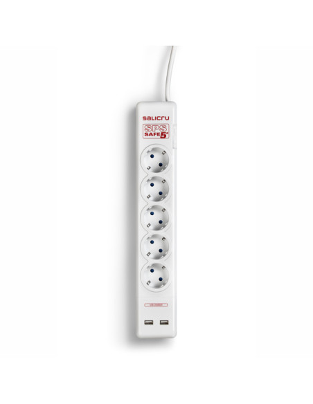 Salicru 680BA000002 limitador de tensión Blanco 5 salidas AC 250 V 1,5 m