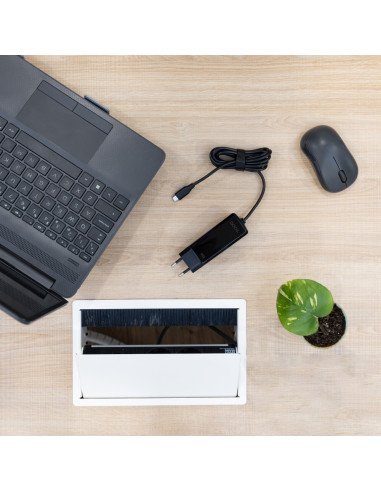 TooQ Cargador de portátil GAN USB-C PD 100W, Negro