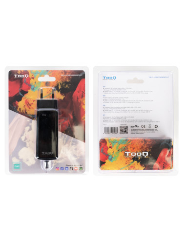 TooQ TQLC-USBCGAN65PD-C cargador de dispositivo móvil Portátil, Universal Corriente alterna Interior