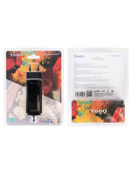 TooQ TQLC-USBCGAN65PD-C cargador de dispositivo móvil Portátil, Universal Corriente alterna Interior