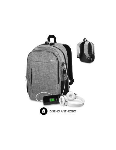 SUBBLIM Mochila para Portátil Urban Lock Backpack 16" Grey