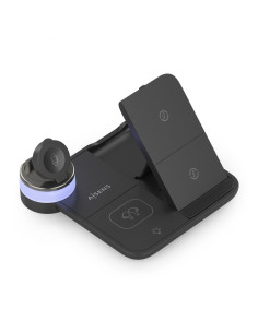 AISENS ASCH-15W4WC062-BK cargador de dispositivo móvil Auriculares, Smartphone, Reloj inteligente Cargador inalámbrico Interior 2