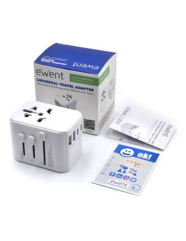 Ewent EW1470 cargador de dispositivo móvil Blanco