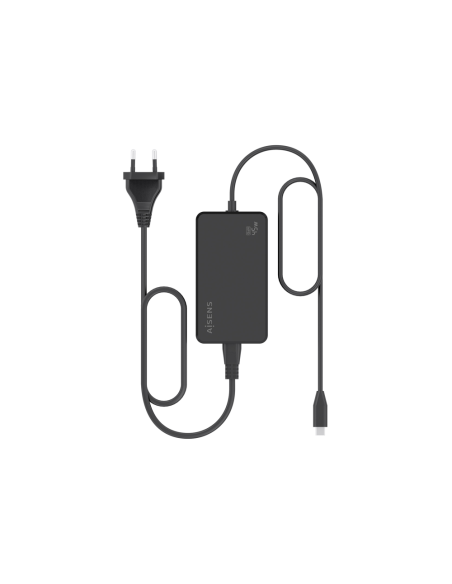 AISENS Cargador De Sobremesa GaN 45W PD3.0 1xUSB-C 1.8m, Negro
