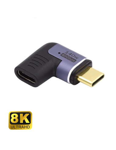 Ewent EC1048 cambiador de género para cable USB-C Negro, Púrpura