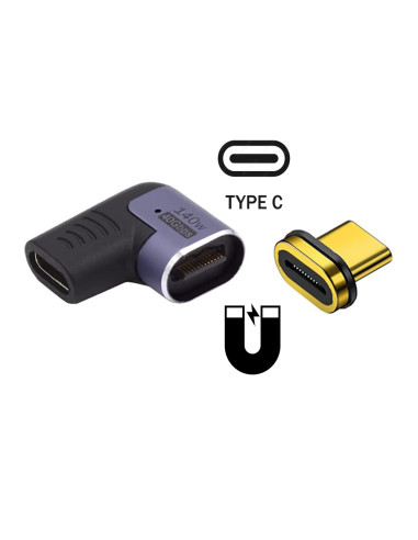 Ewent EC1048 cambiador de género para cable USB-C Negro, Púrpura
