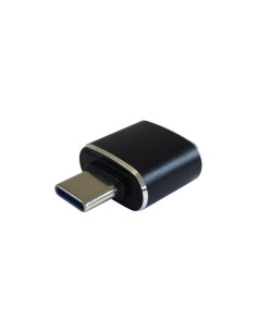 AISENS Mini adaptador USB 3.1 Gen2 3A, tipo USB-C/M-A/H, Negro