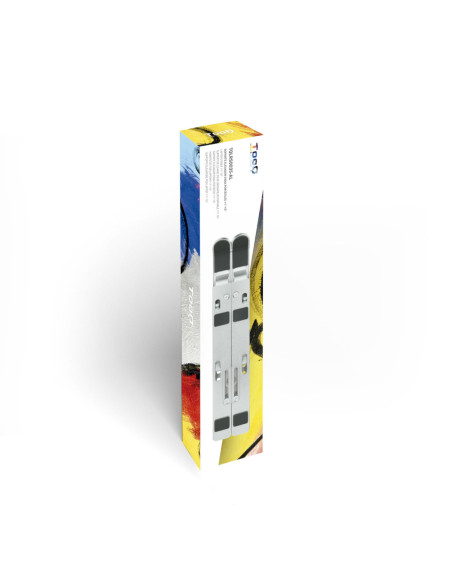 TooQ Soporte Elevador para Portátiles, Tablets, Móviles y Libros, Plata