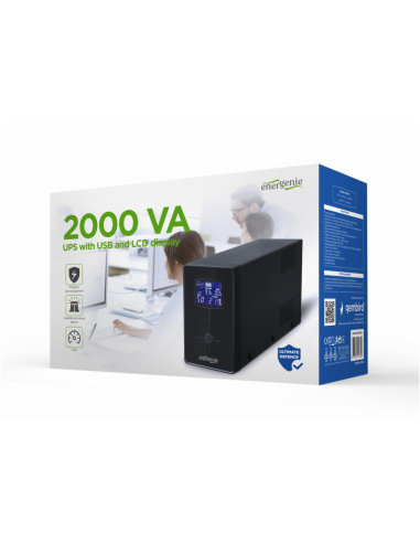 Gembird EG-UPS-035 sistema de alimentación ininterrumpida (UPS) Línea interactiva 2 kVA 1200 W 5 salidas AC