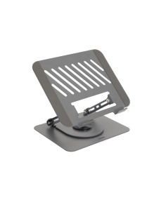 TooQ Soporte Elevador con rotación 360° y ajustable, para dispositivos de 11”-17”, Color Gris Oscuro