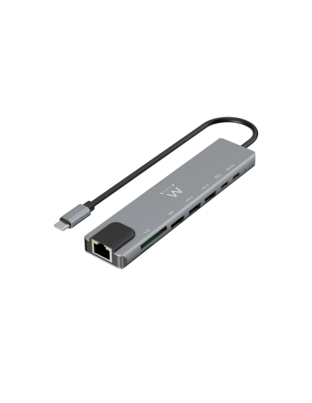 Ewent EW1146 base para portátil y replicador de puertos Alámbrico USB 3.2 Gen 1 (3.1 Gen 1) Type-C Gris