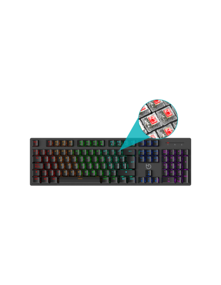 Hiditec GK400 ARGB teclado Juego USB Negro
