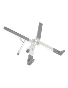 TooQ Soporte elevador plegable de aluminio para portátiles, Plata
