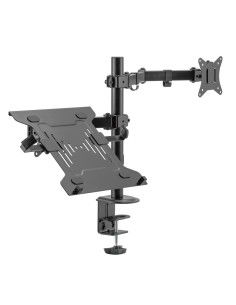 Ewent EW1519 soporte para ordenador portátil Soporte de mesa con estante para ordenador portátil y brazo para monitor Negro 39,6 2