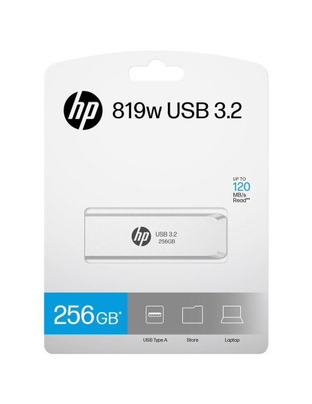 HP HPFD819W-A-256 unidad flash USB 256 GB USB tipo A 3.2 Gen 2 (3.1 Gen 2) Plata