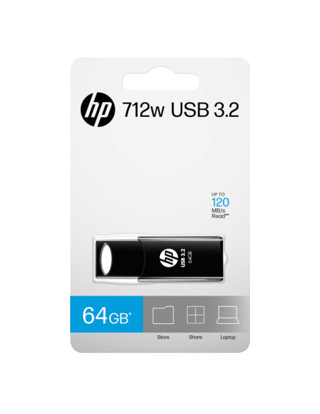 HP 712w unidad flash USB 64 GB USB tipo A 3.2 Gen 1 (3.1 Gen 1) Negro