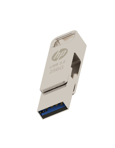 HP HPFD206C-256 unidad flash USB 256 GB USB Type-A / USB Type-C 3.2 Gen 2 (3.1 Gen 2) Plata