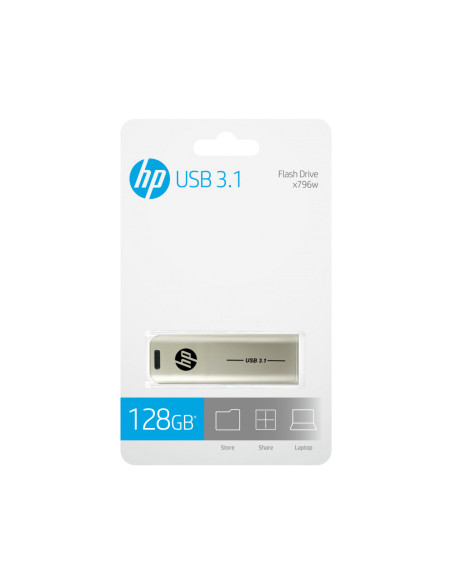 HP x796w unidad flash USB 128 GB USB tipo A 3.2 Gen 1 (3.1 Gen 1) Plata