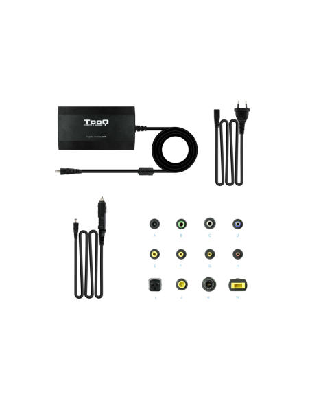 TooQ TQLC-100BS01M adaptador e inversor de corriente Auto/Interior Negro
