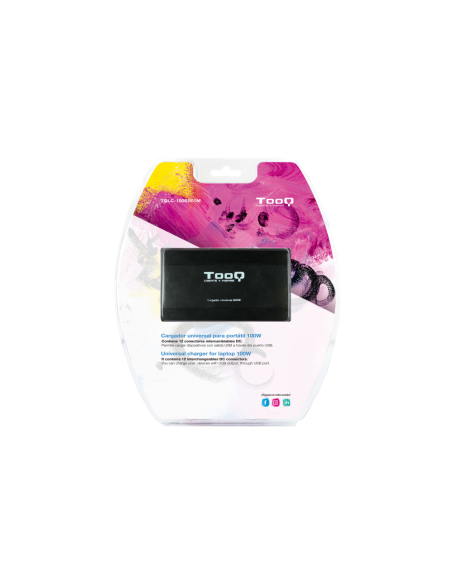 TooQ TQLC-100BS01M adaptador e inversor de corriente Auto/Interior Negro