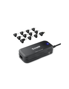 TooQ TQLC-90BS02AT adaptador e inversor de corriente Interior 90 W Negro