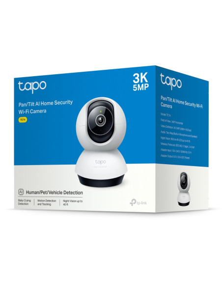 TP-Link Tapo TC74 cámara de vigilancia Bombilla Cámara de seguridad IP Interior 2880 x 1620 Pixeles Techo/Escritorio
