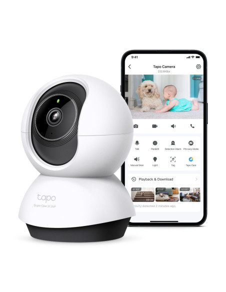 TP-Link Tapo TC74 cámara de vigilancia Bombilla Cámara de seguridad IP Interior 2880 x 1620 Pixeles Techo/Escritorio