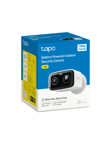 TP-Link Tapo TC80 cámara de vigilancia Bala (forma) Cámara de seguridad IP Exterior 1920 x 1080 Pixeles Techo/Pared/Poste