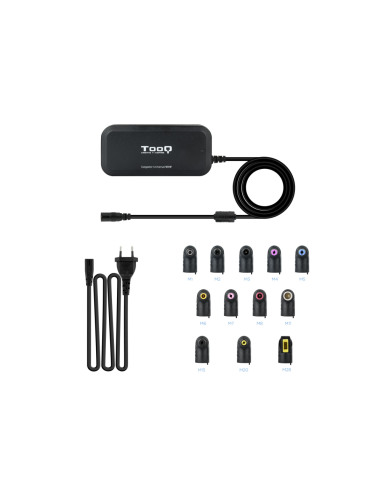 TooQ TQLC-90BS02AT adaptador e inversor de corriente Interior 90 W Negro