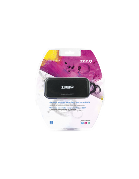 TooQ TQLC-90BS02AT adaptador e inversor de corriente Interior 90 W Negro