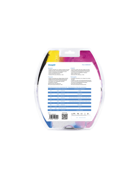 TooQ TQLC-90BS02AT adaptador e inversor de corriente Interior 90 W Negro