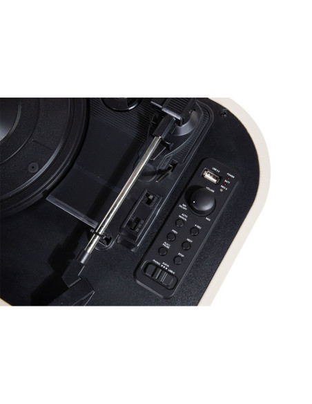 Trevi TT 1020 BT Tocadiscos de tracción directa Beige Semiautomático