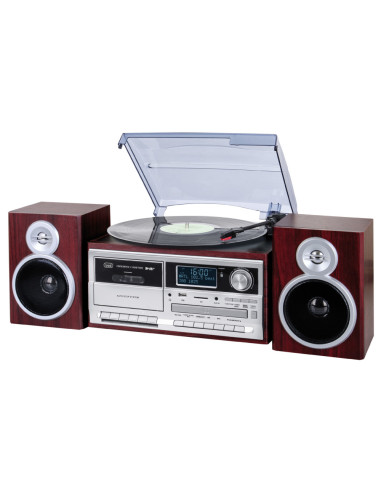 Trevi TT 1072 DAB Tocadiscos de tracción directa Madera Semiautomático