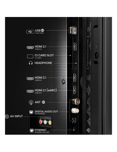 Hisense 50E77NQ 127 cm (50") 4K Ultra HD Smart TV Wifi Negro 350 cd / m²