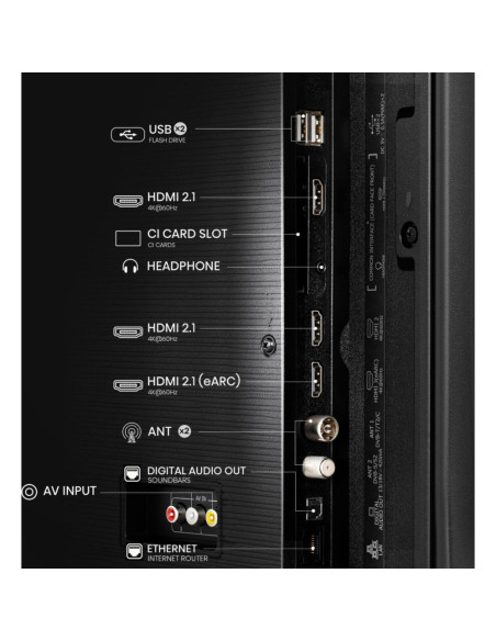 Hisense 50E77NQ 127 cm (50") 4K Ultra HD Smart TV Wifi Negro 350 cd / m²