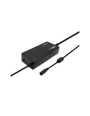 AISENS ASLC-90WAUTO-BK adaptador e inversor de corriente Interior 90 W Negro